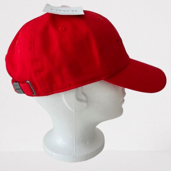 NEW Coach Baseball Cap with Embroidered Coach Logo in Red, Hat- Unisex - Picture 3 of 13